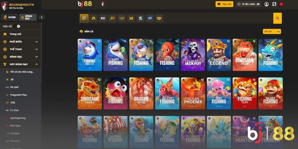 Điểm danh những trò bắn cá hot hit tại BJ88